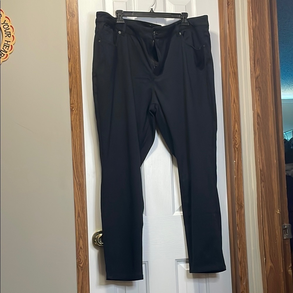 Venezia Black Dress Pants with Tailored Fit 26W EUC